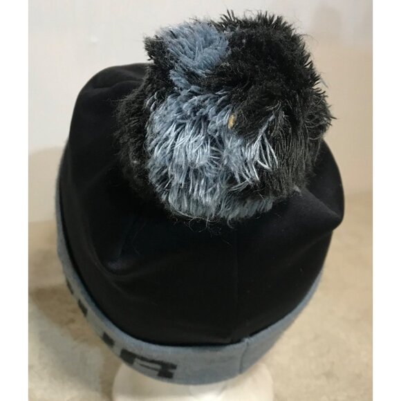 Under Armour Youth Black & Gray Pom Beanie Hat Gametime One Size - Picture 4 of 8
